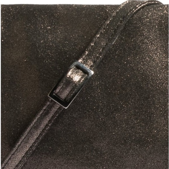 Johnny Was Gemma Laminated Suede Gunmetal Convertible Clutch NWT - Picture 11 of 13